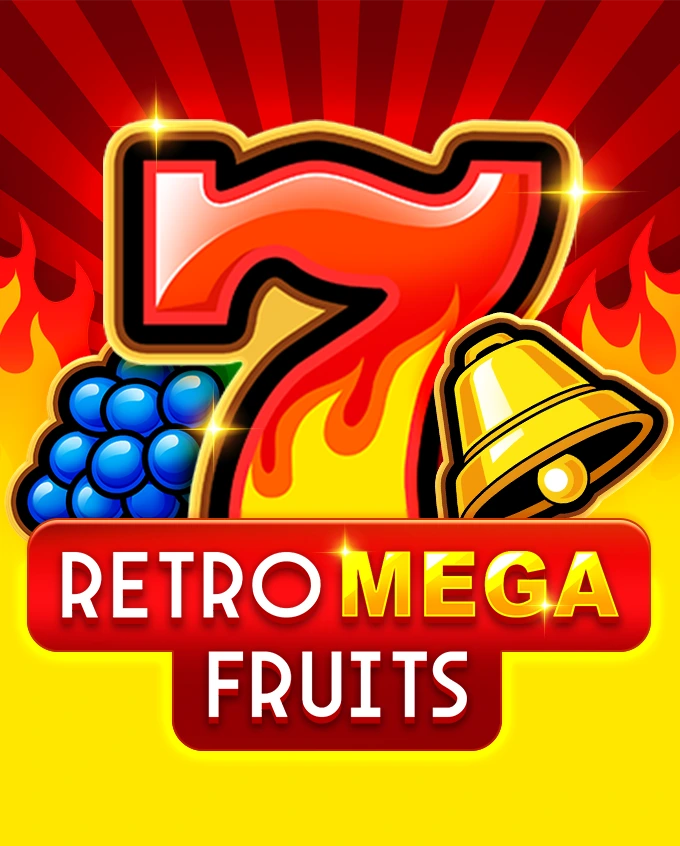 Real Retro Mega Fruits gameplay frame 2 showing the 5x4 reel screen
